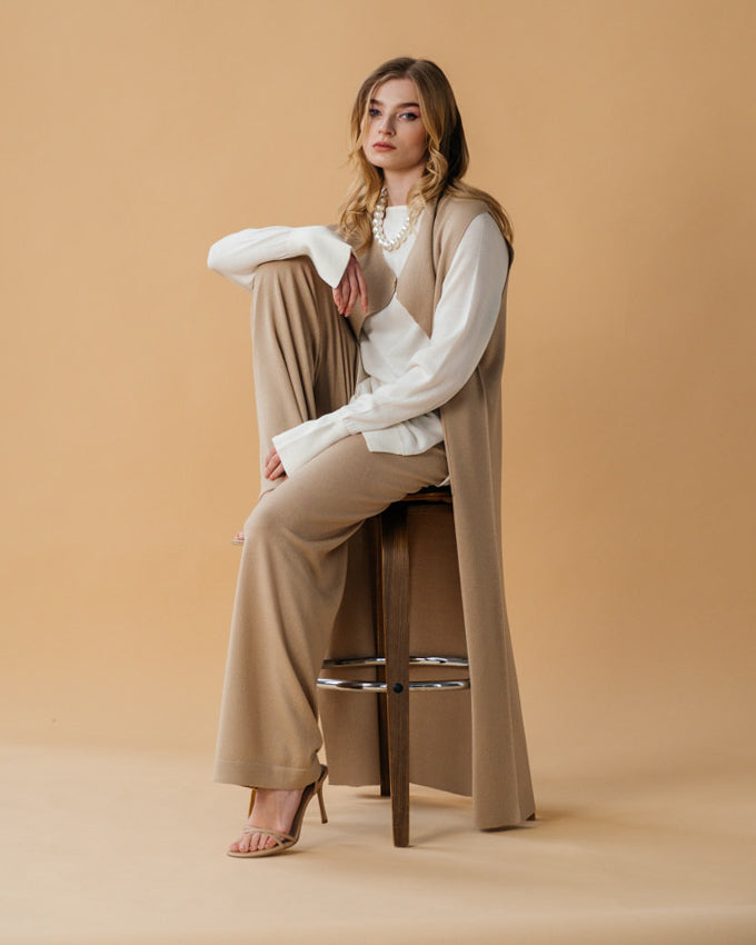 Драпірований Жилет з Мериносу