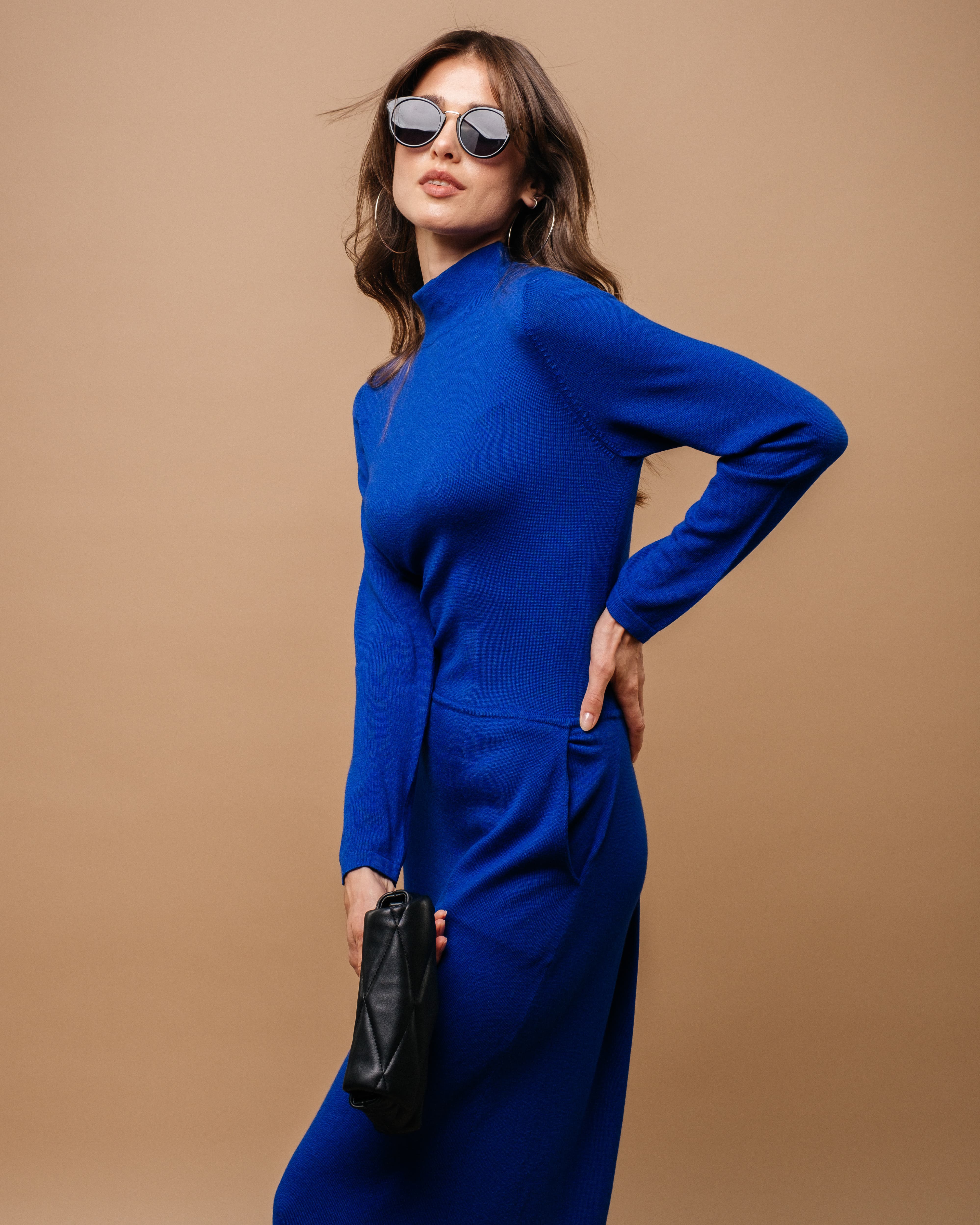Merino High-Neck Dress