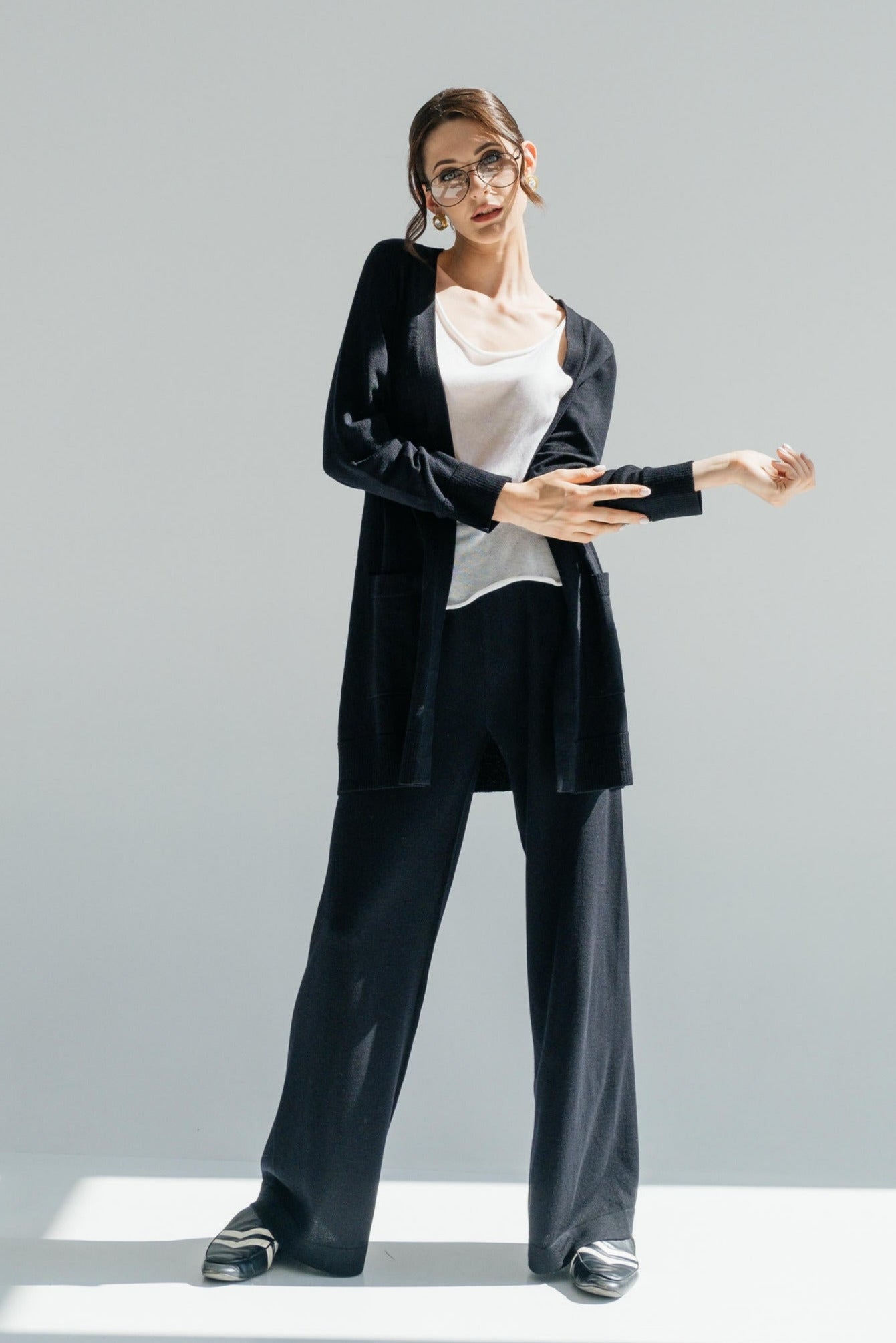 Merino Palazzo & Cardigan Set