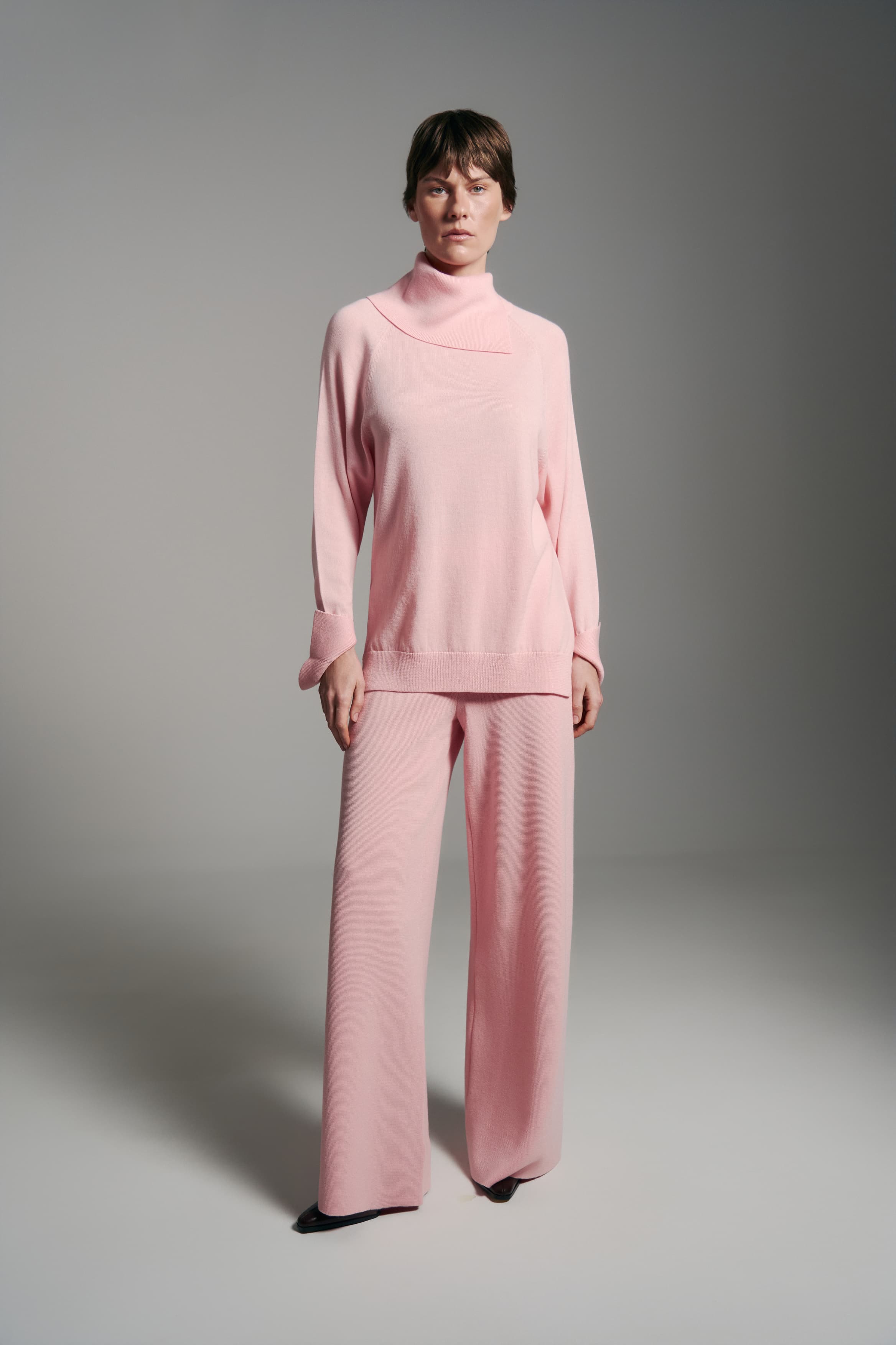 Merino-Wolle, lockerer Rollkragen