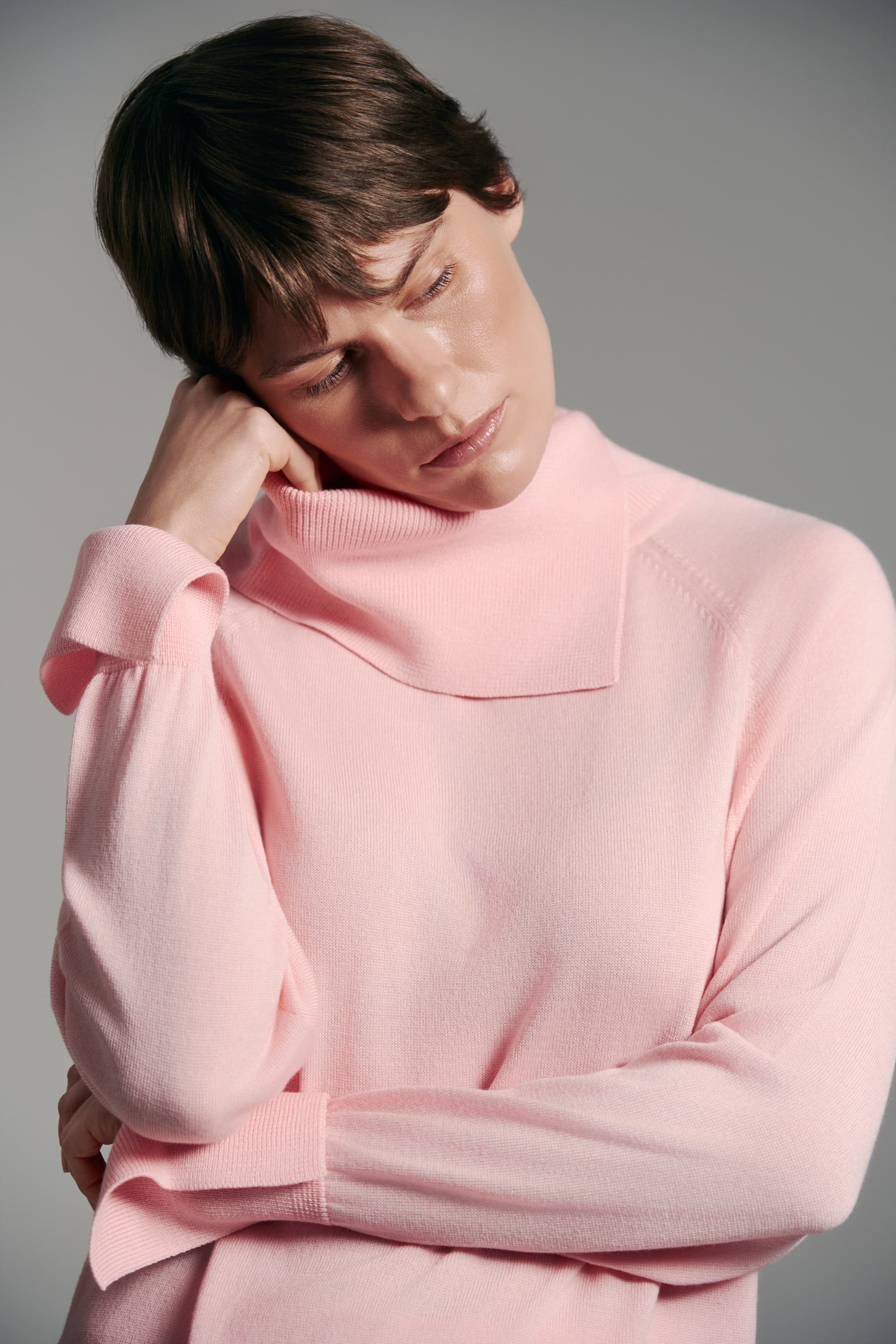 Merino-Wolle, lockerer Rollkragen