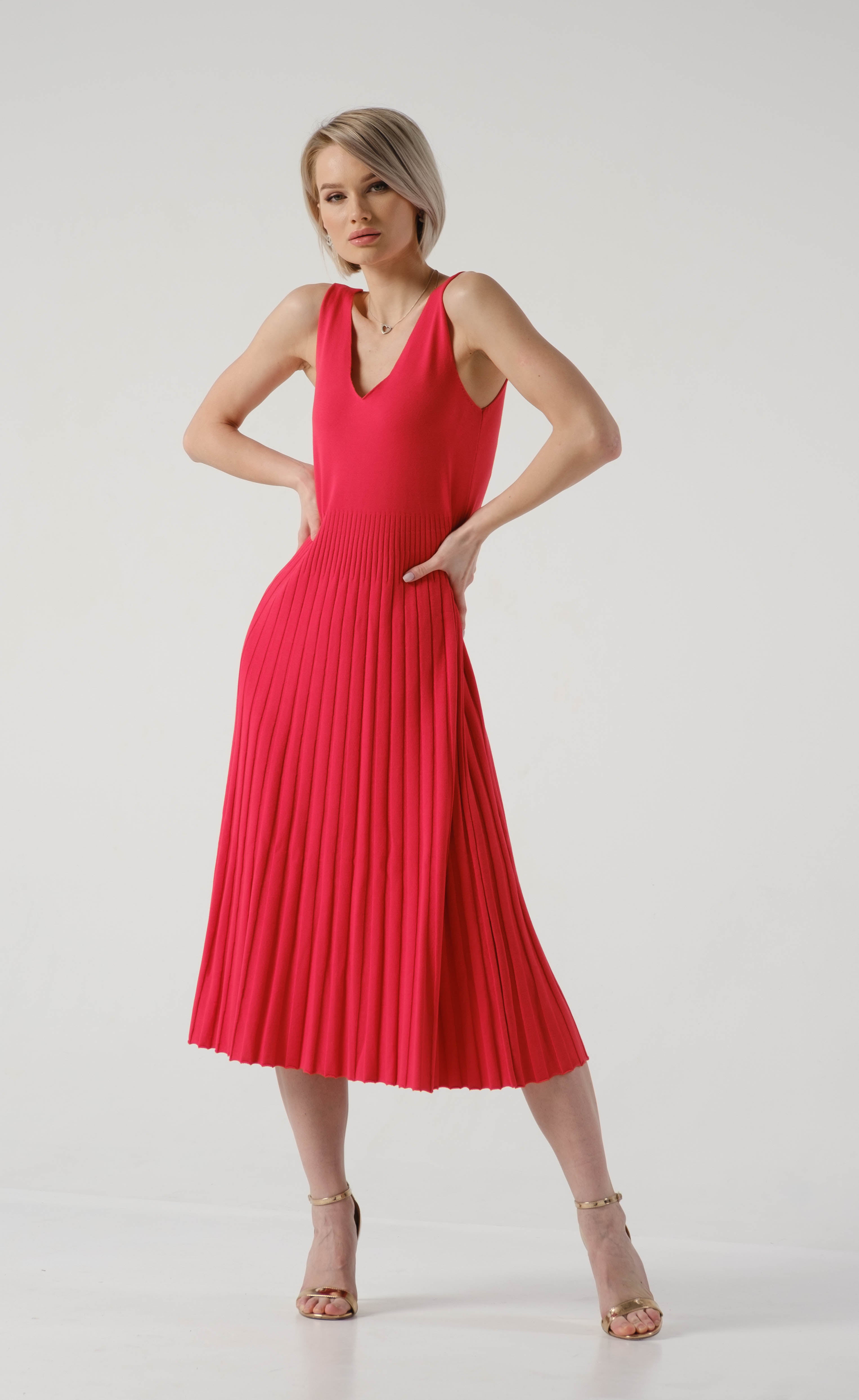 Pleated Midi Sundress