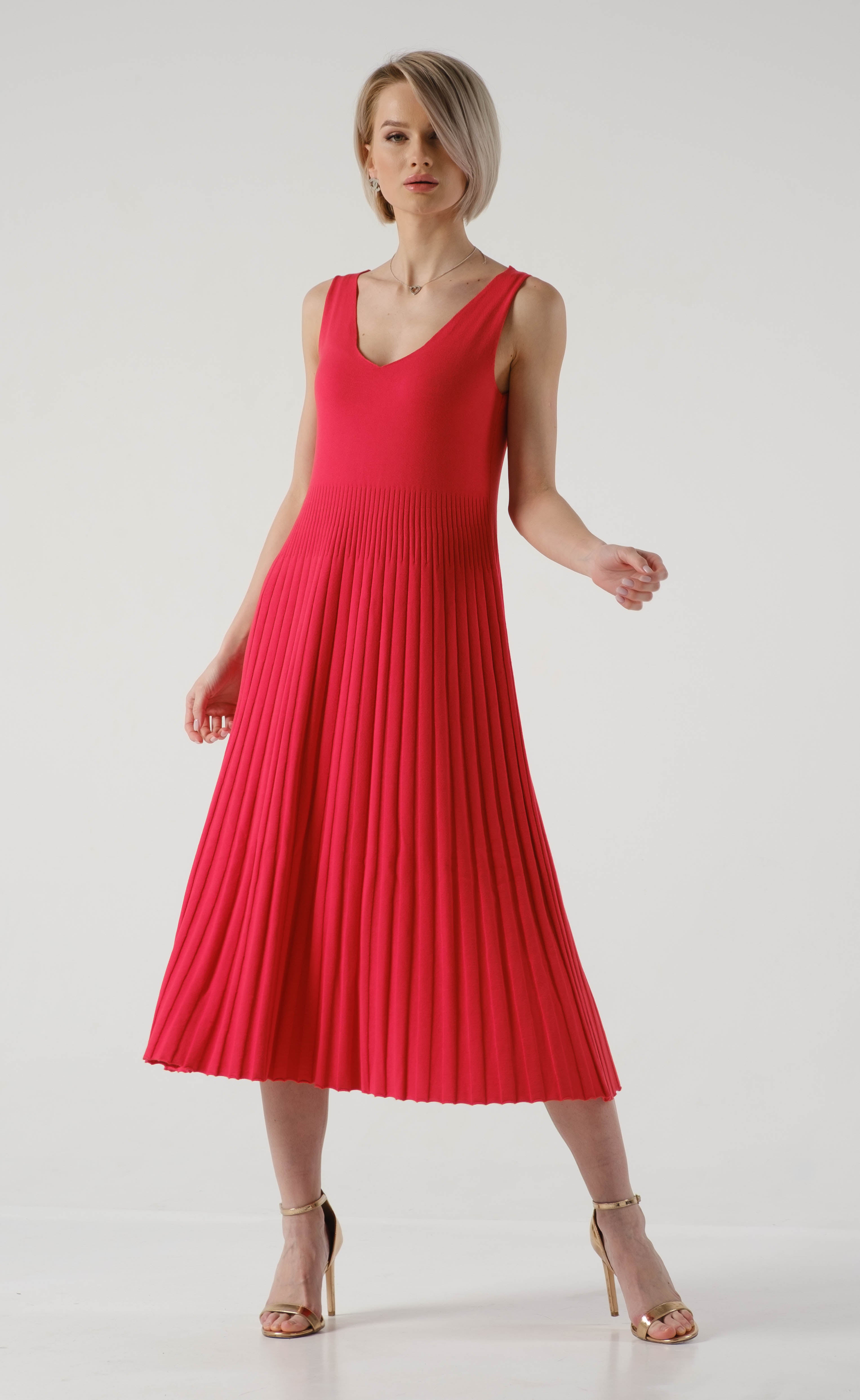 Pleated Midi Sundress