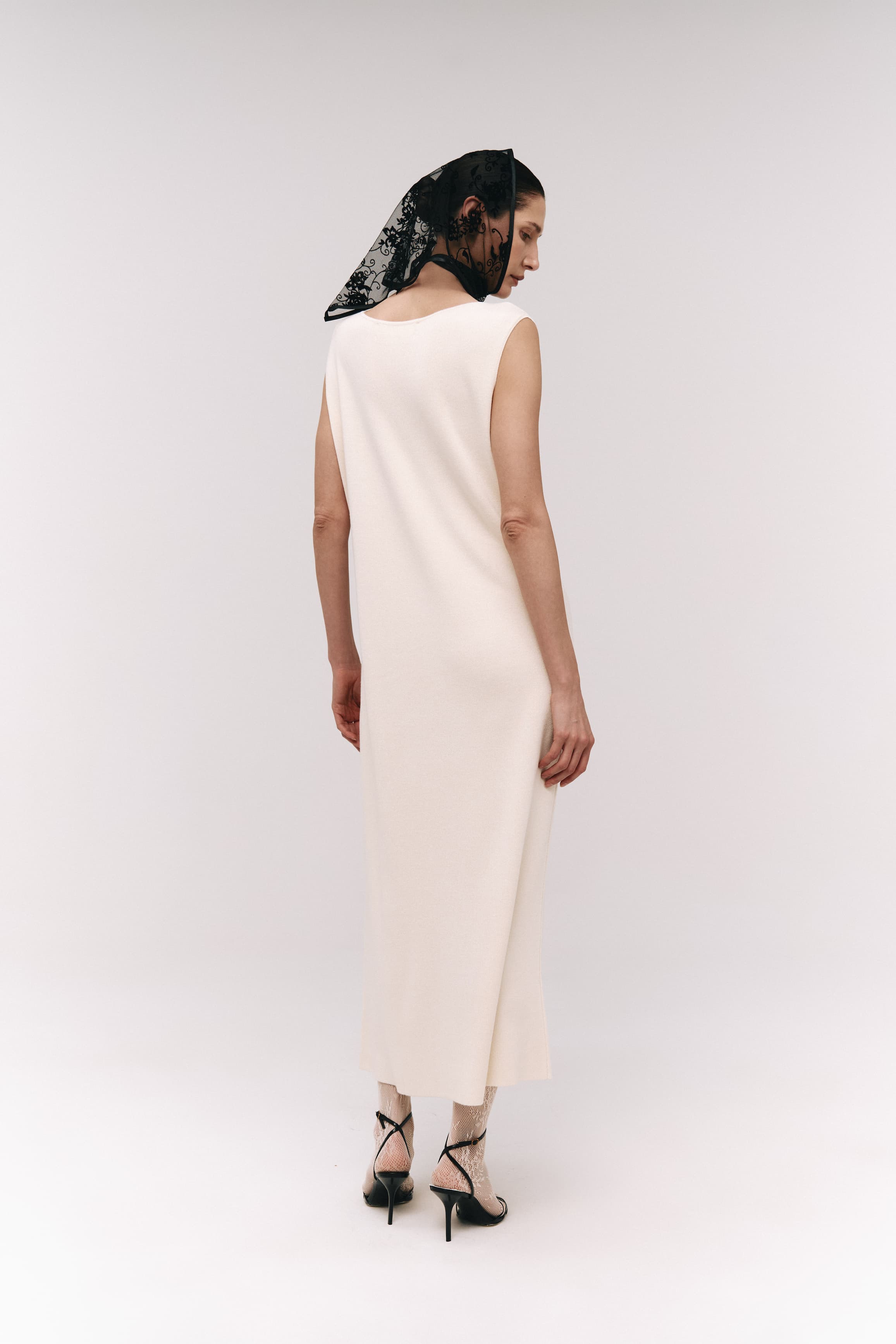 Structured Shoulder Maxi Dress